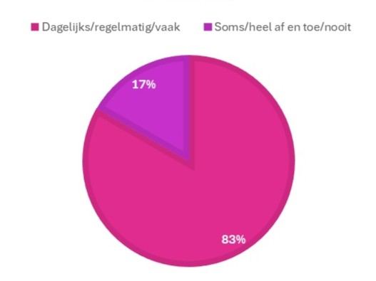 grafiek 3 cirkeldiagram 17% 83% verdeling